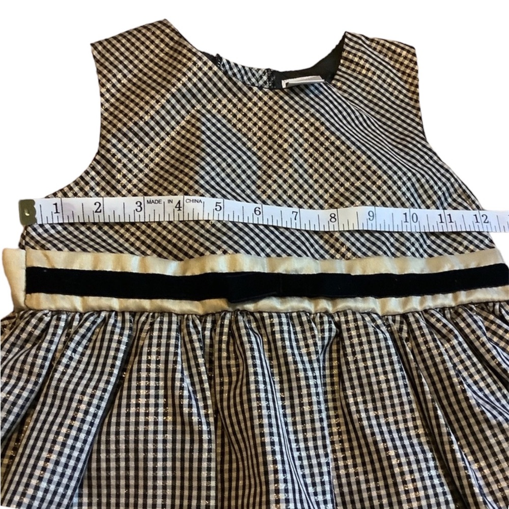 Perfectly Dressed black & gold checkered Christmas holiday dress | Girls 6 - Picture 7 of 7